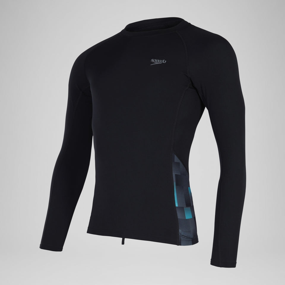 Speedo Endurance+ Splice Rash Top Black/Grey
