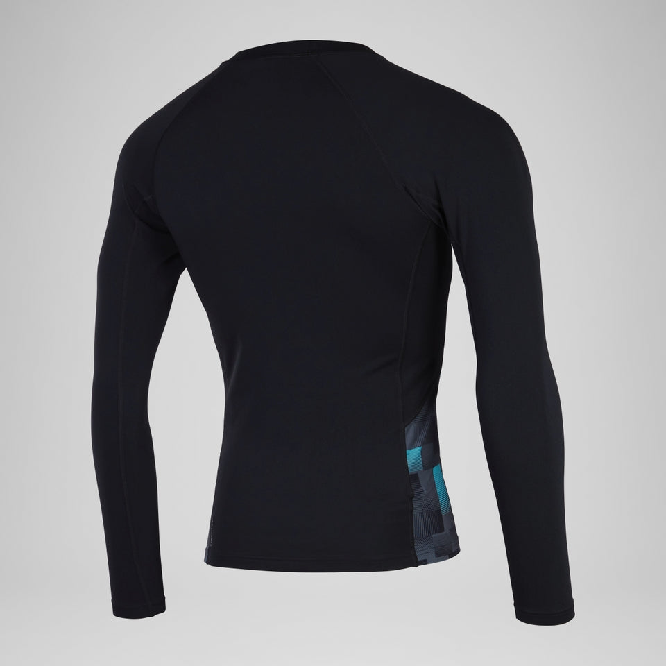 Speedo Endurance+ Splice Rash Top Black/Grey