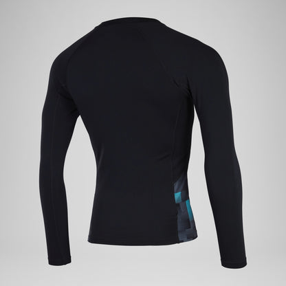 Speedo Endurance+ Splice Rash Top Black/Grey