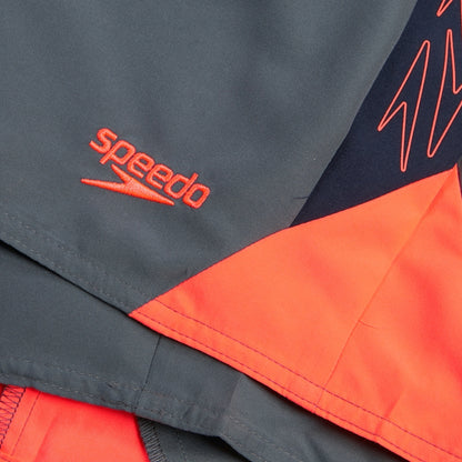Speedo HyperBoom Splice 16" Swim Shorts Grey/Red