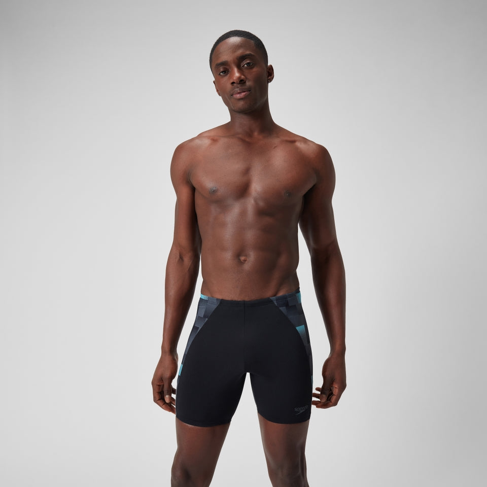 Speedo Endurance+ Max Splice Mid Jammer Black/Grey