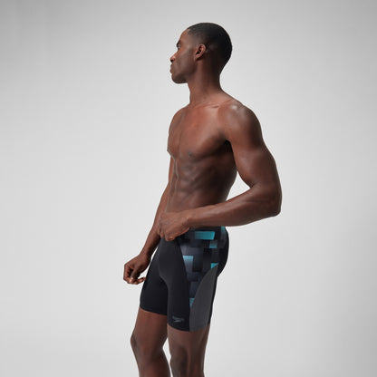Speedo Endurance+ Max Splice Mid Jammer Black/Grey