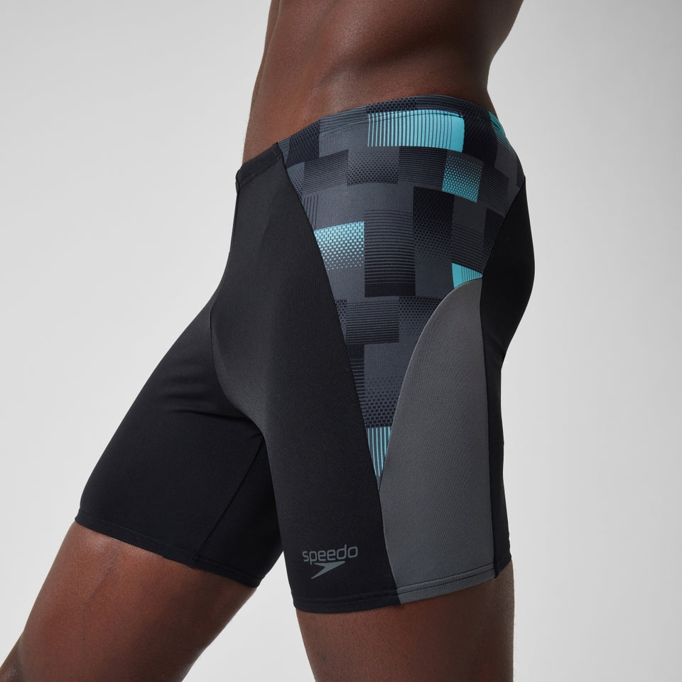 Speedo Endurance+ Max Splice Mid Jammer Black/Grey