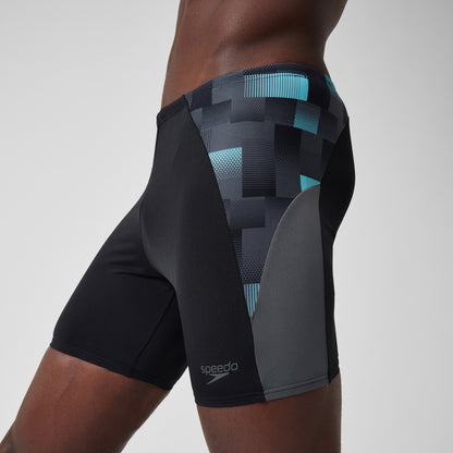 Speedo Endurance+ Max Splice Mid Jammer Black/Grey