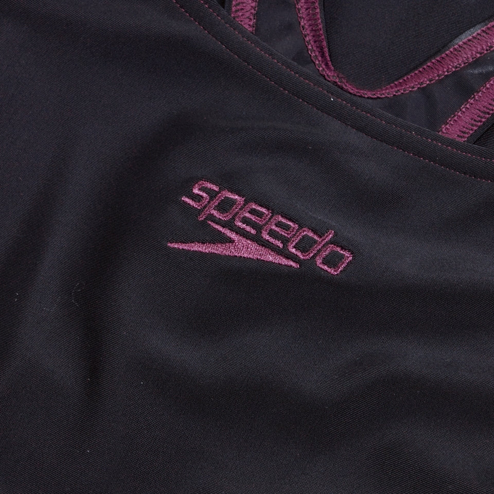 Speedo HyperBoom Splice Racerback Swimsuit Black/Purple