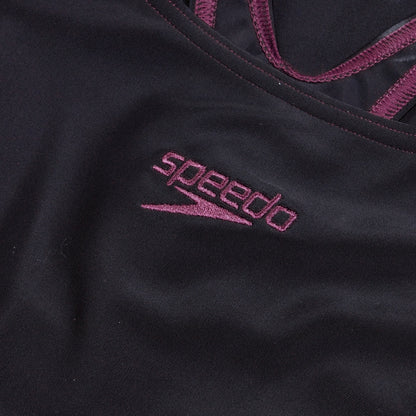 Speedo HyperBoom Splice Racerback Swimsuit Black/Purple