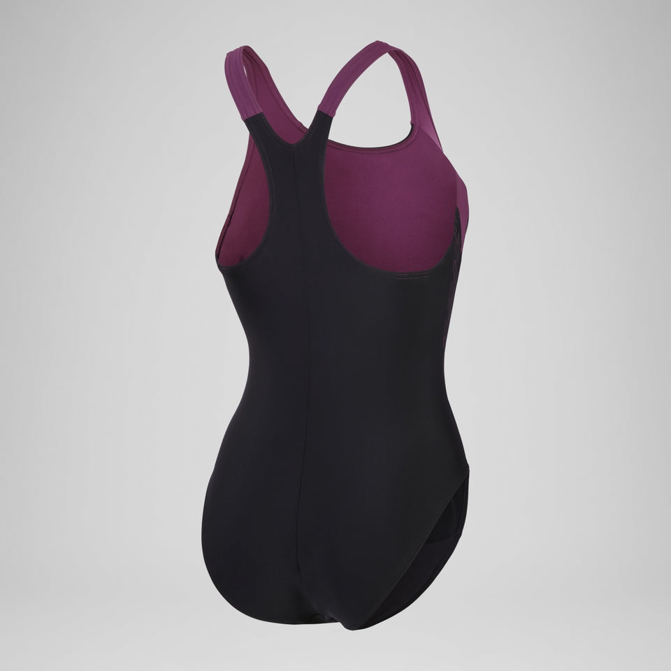 Speedo HyperBoom Splice Racerback Swimsuit Black/Purple