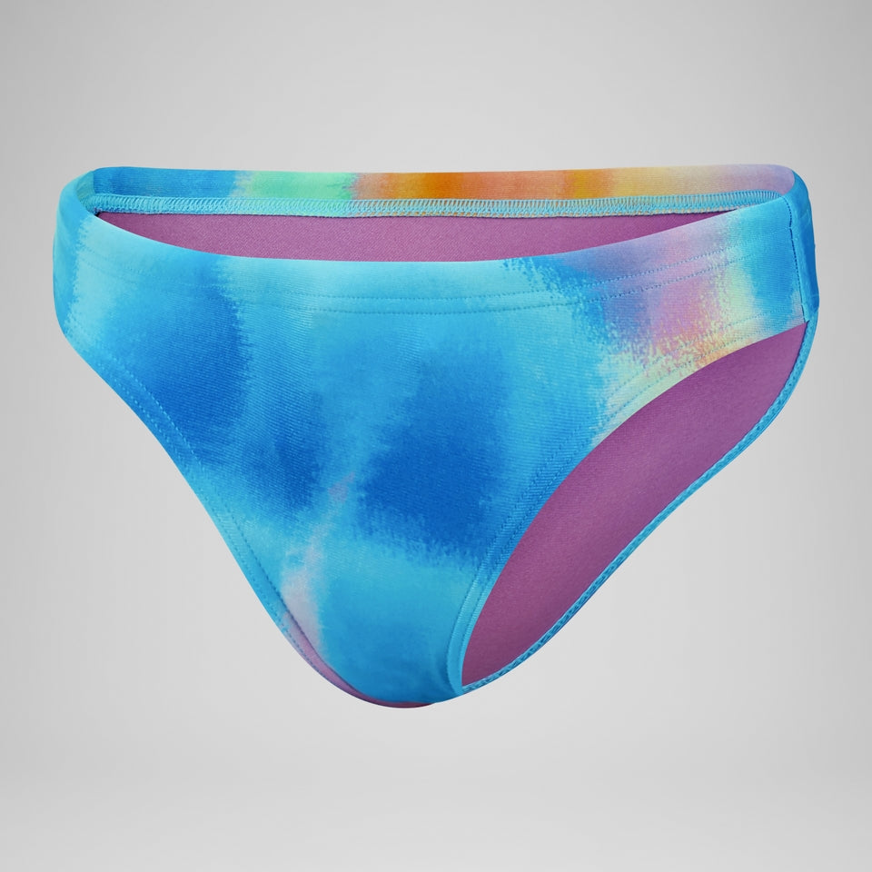 Speedo Club Training Allover Digital Hipster Brief Bikini Bottom Pink/Yellow