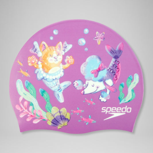 Speedo Junior Digital Printed Cap Pink
