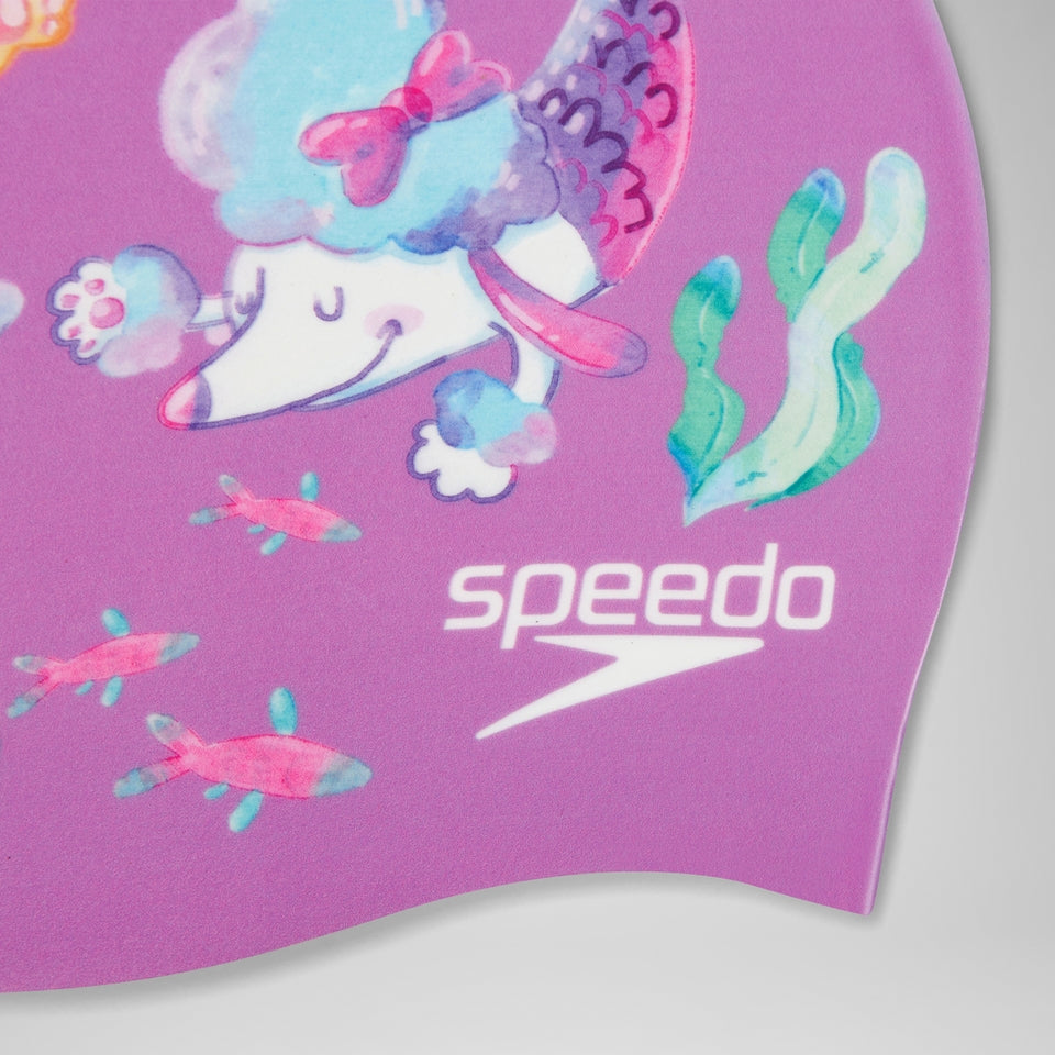 Speedo Junior Digital Printed Cap Pink