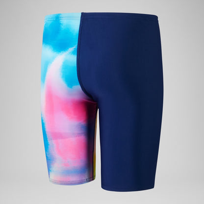 Speedo Boys' Digital Allover V-Cut Jammer Blue