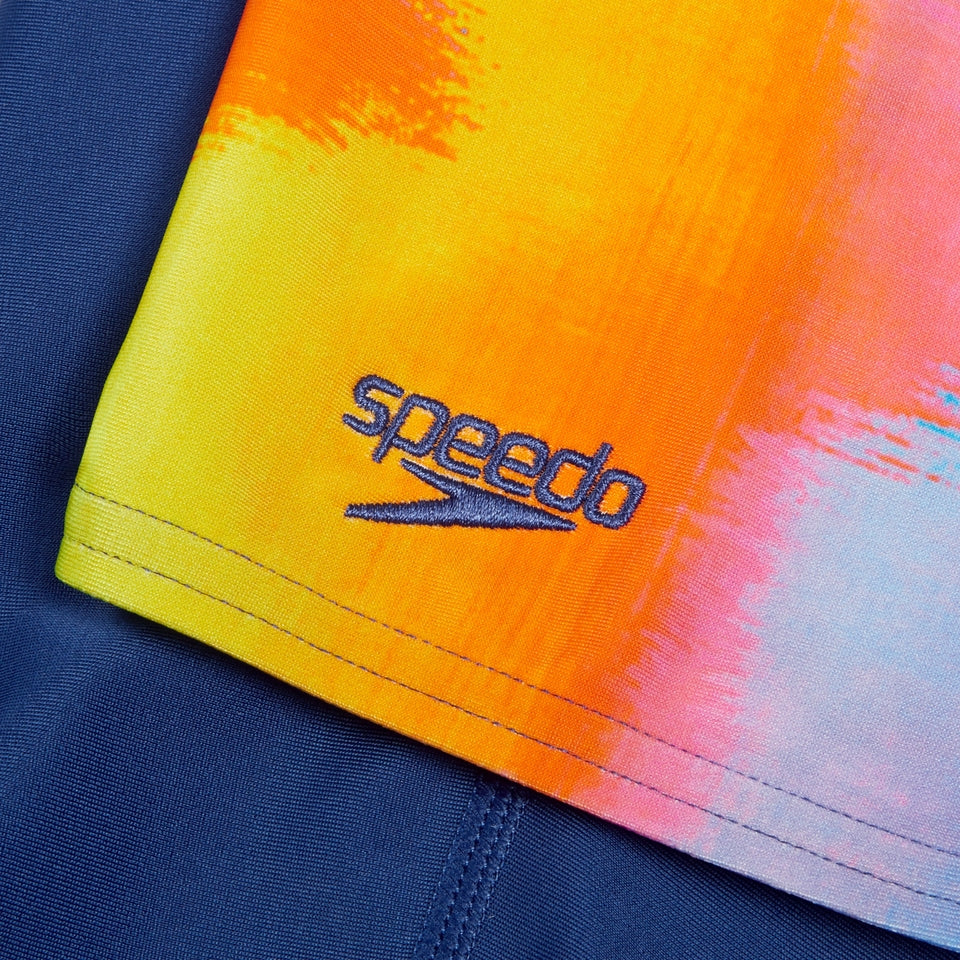 Speedo Boys' Digital Allover V-Cut Jammer Blue