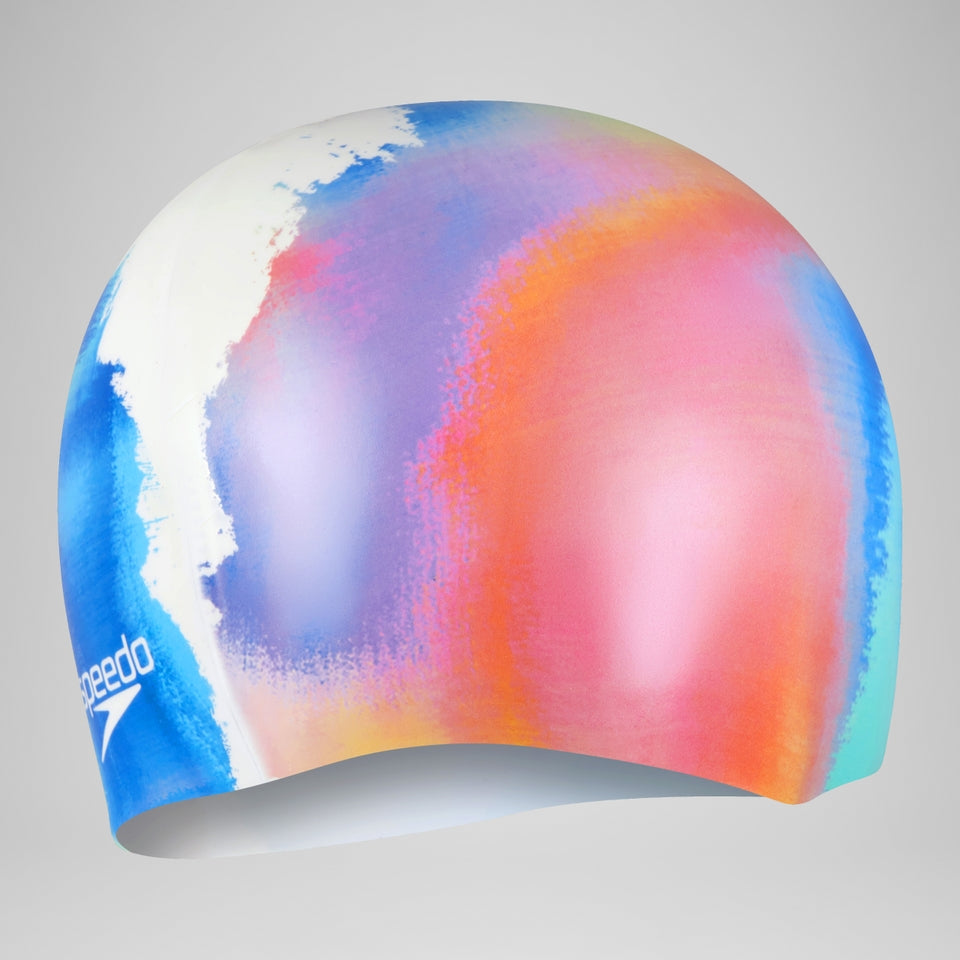 Speedo Digital Printed Cap White/Blue/Orange