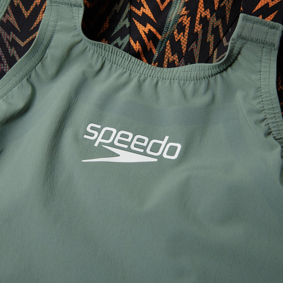 Speedo Girls' Fastskin LZR Ignite Kneeskin Green/Black