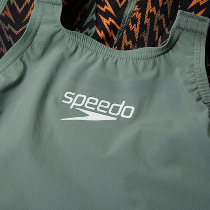 Speedo Girls' Fastskin LZR Ignite Kneeskin Green/Black