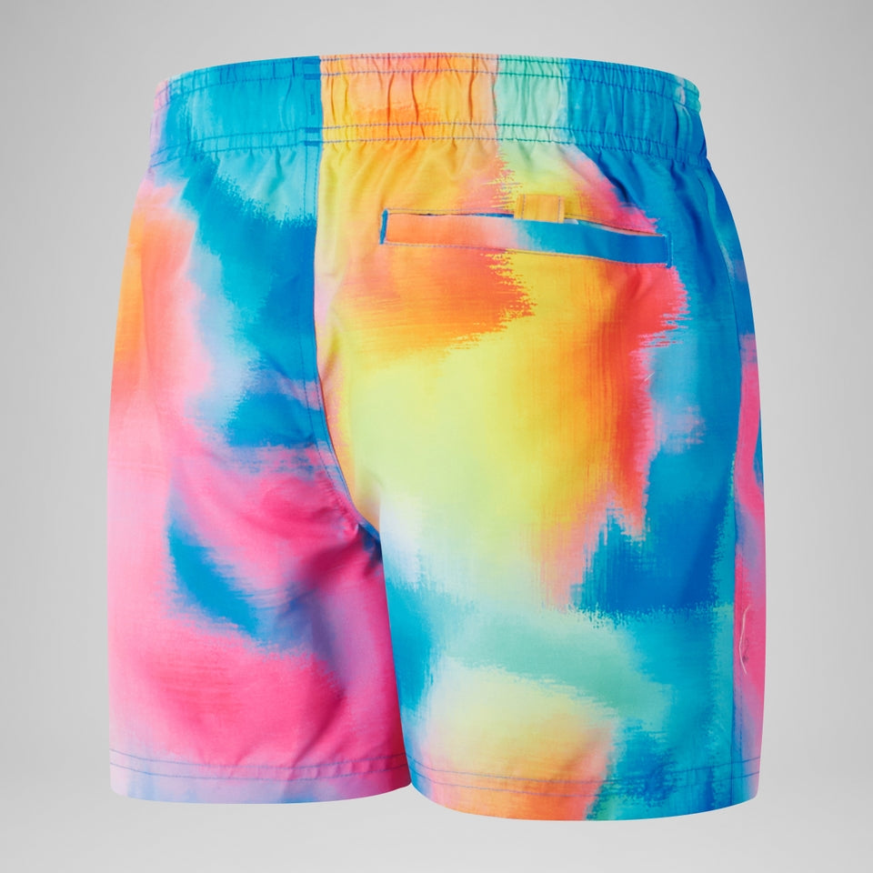Speedo Boys' Digital Printed 13" Swim Short Blue/Yellow