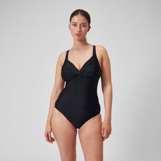 Speedo Shaping Cross Knot Swimsuit Black