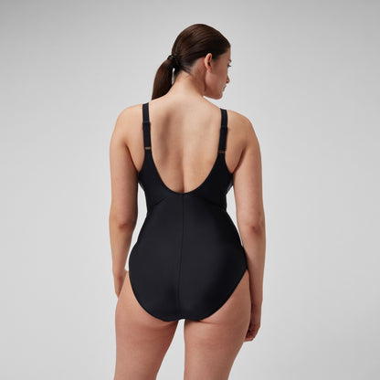 Speedo Shaping Cross Knot Swimsuit Black