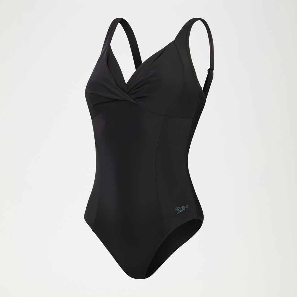 Speedo Shaping Cross Knot Swimsuit Black