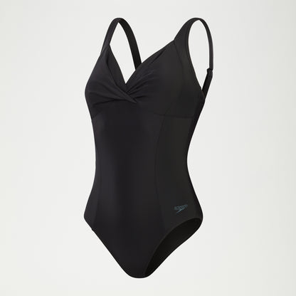 Speedo Shaping Cross Knot Swimsuit Black