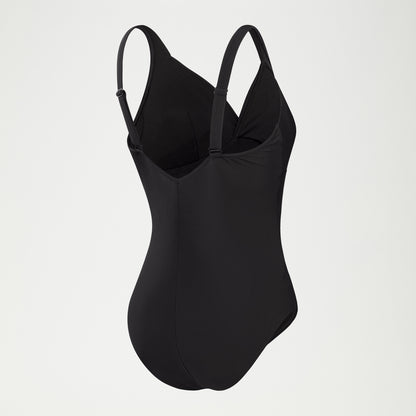 Speedo Shaping Cross Knot Swimsuit Black