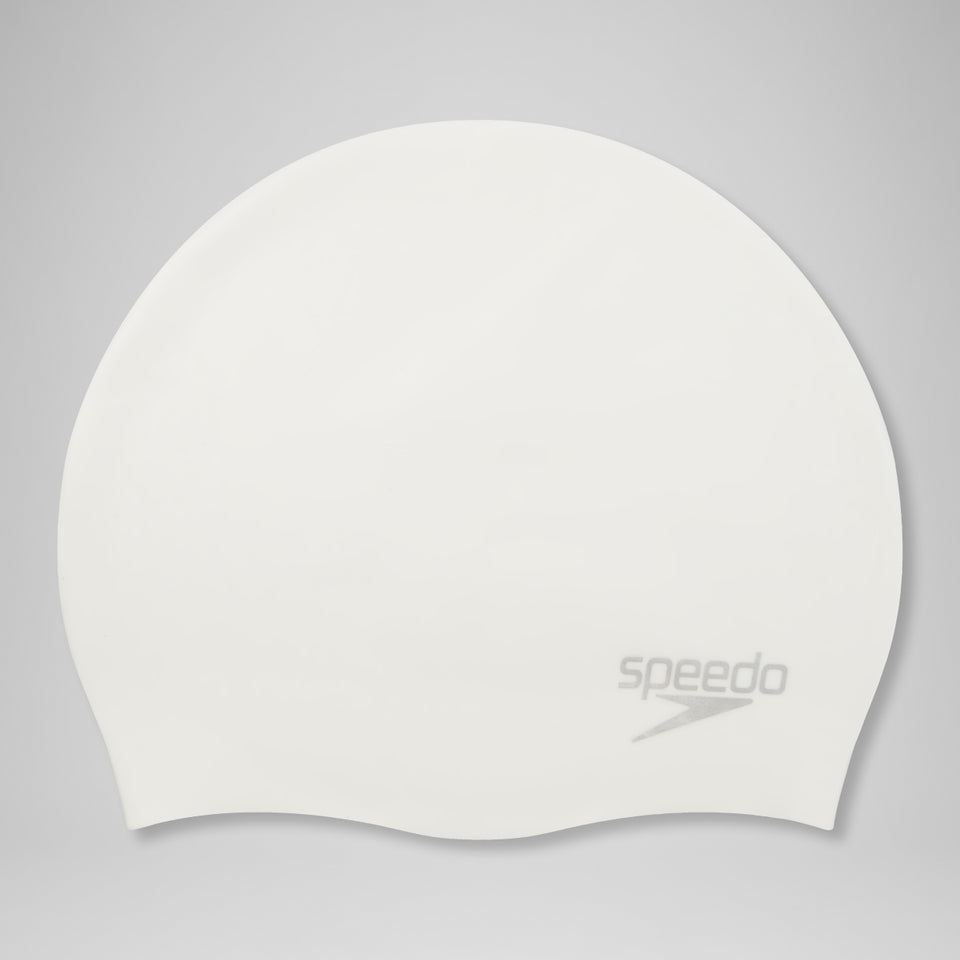 Speedo Plain Moulded Silicone Cap White