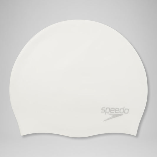 Speedo Plain Moulded Silicone Cap White