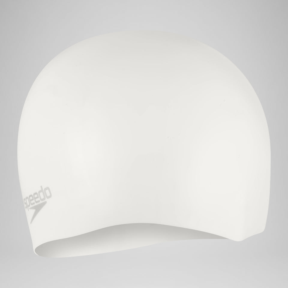 Speedo Plain Moulded Silicone Cap White