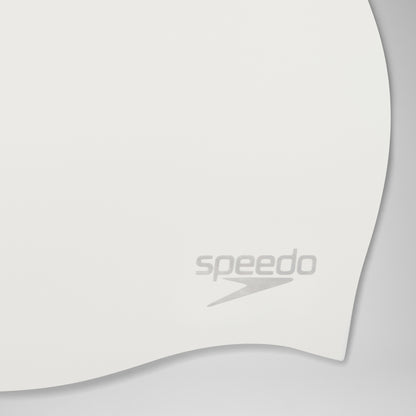 Speedo Plain Moulded Silicone Cap White