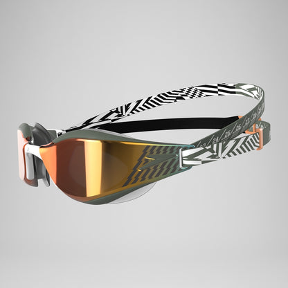 Speedo Fastskin Hyper Elite Mirror Goggles Green/Black/Orange