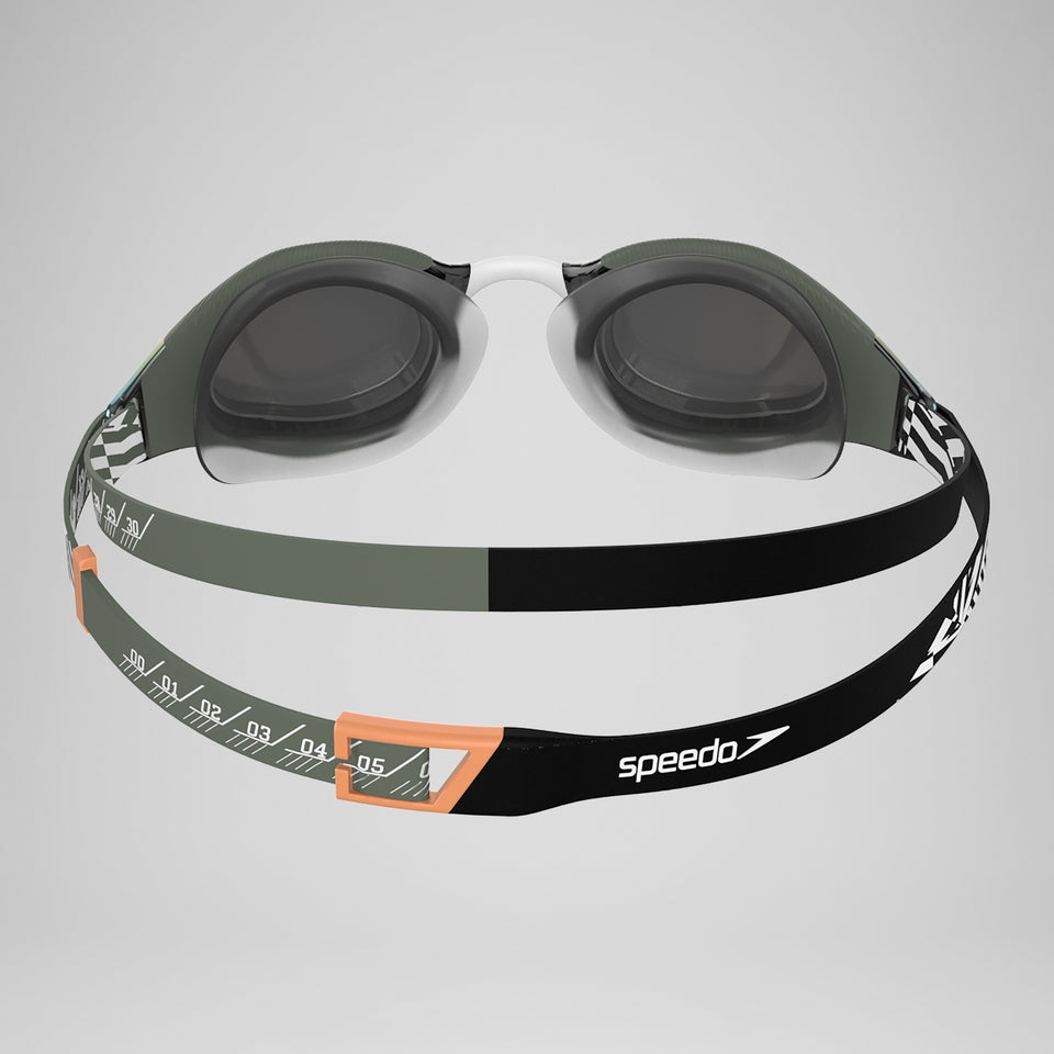 Speedo Fastskin Hyper Elite Mirror Goggles Green/Black/Orange
