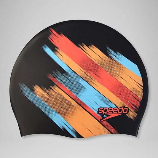 Speedo Reversible Moulded Silicone Cap Black/Red