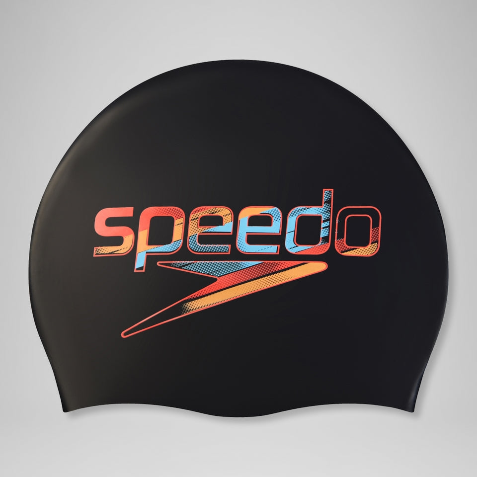Speedo Reversible Moulded Silicone Cap Black/Red