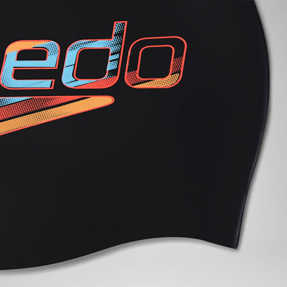 Speedo Reversible Moulded Silicone Cap Black/Red