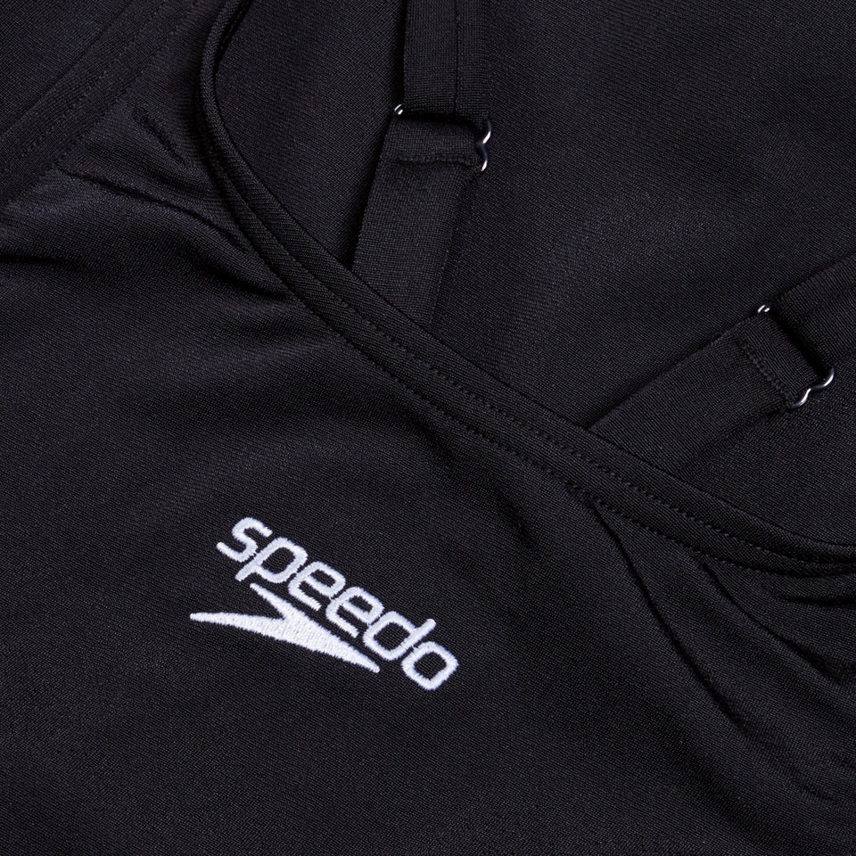 Speedo Endurance+ Longer Body V Neck Swimsuit Black