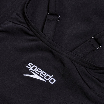 Speedo Endurance+ Longer Body V Neck Swimsuit Black
