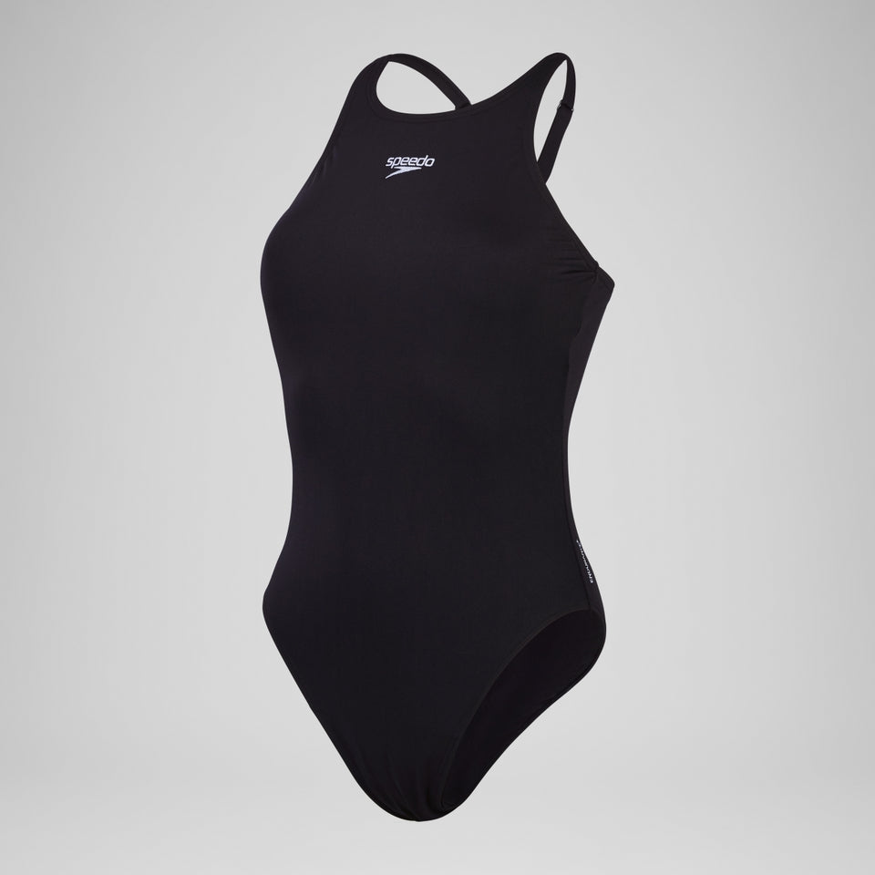 Speedo Endurance+ Longer Body V Neck Swimsuit Black