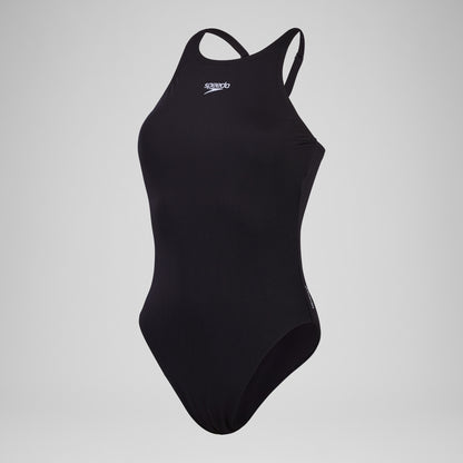 Speedo Endurance+ Longer Body V Neck Swimsuit Black