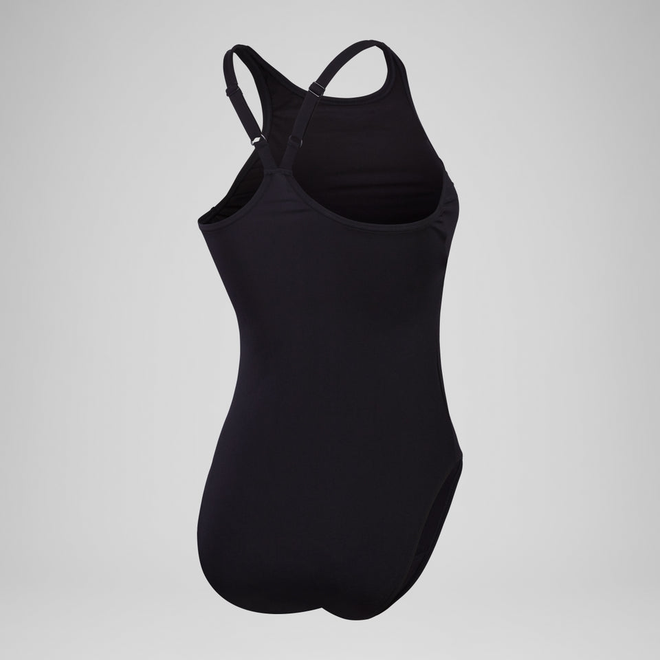 Speedo Endurance+ Longer Body V Neck Swimsuit Black