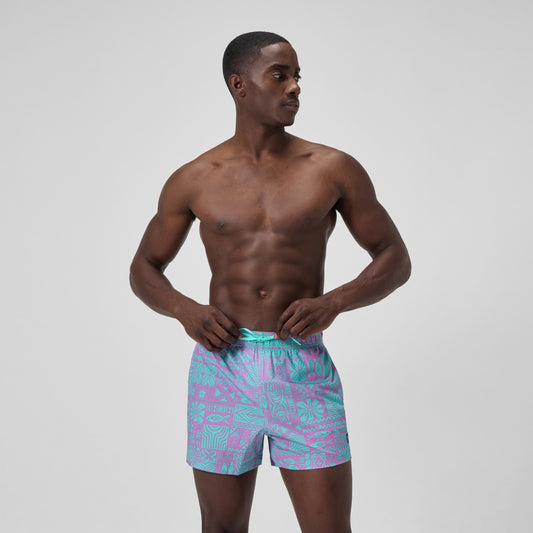 Speedo Printed 14'' Redondo Edge Swim Shorts Pink/Blue