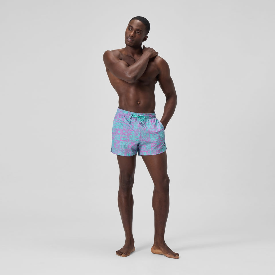Speedo Printed 14'' Redondo Edge Swim Shorts Pink/Blue