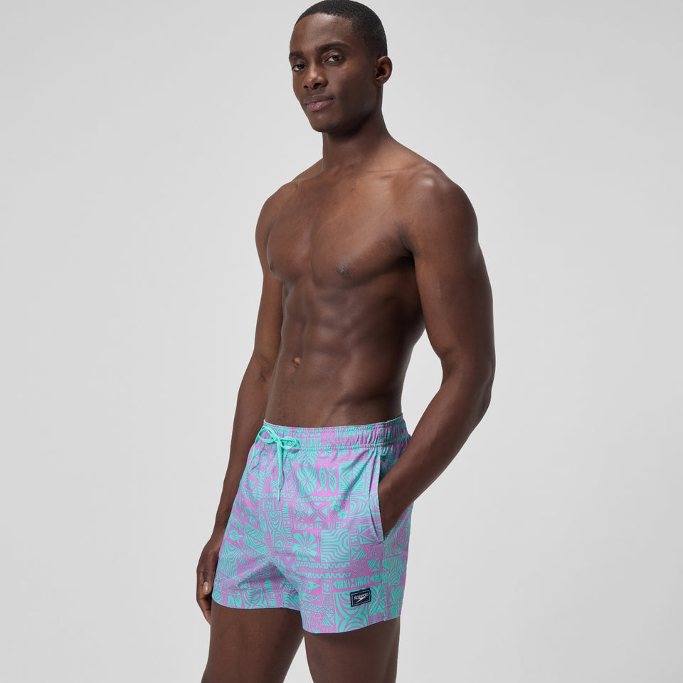 Speedo Printed 14'' Redondo Edge Swim Shorts Pink/Blue