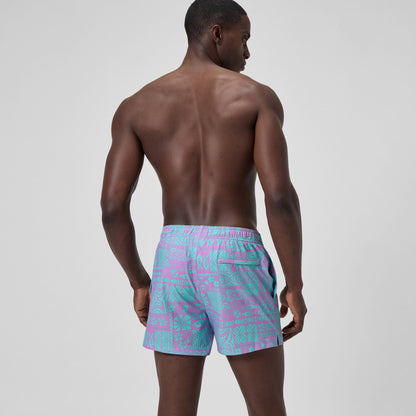 Speedo Printed 14'' Redondo Edge Swim Shorts Pink/Blue