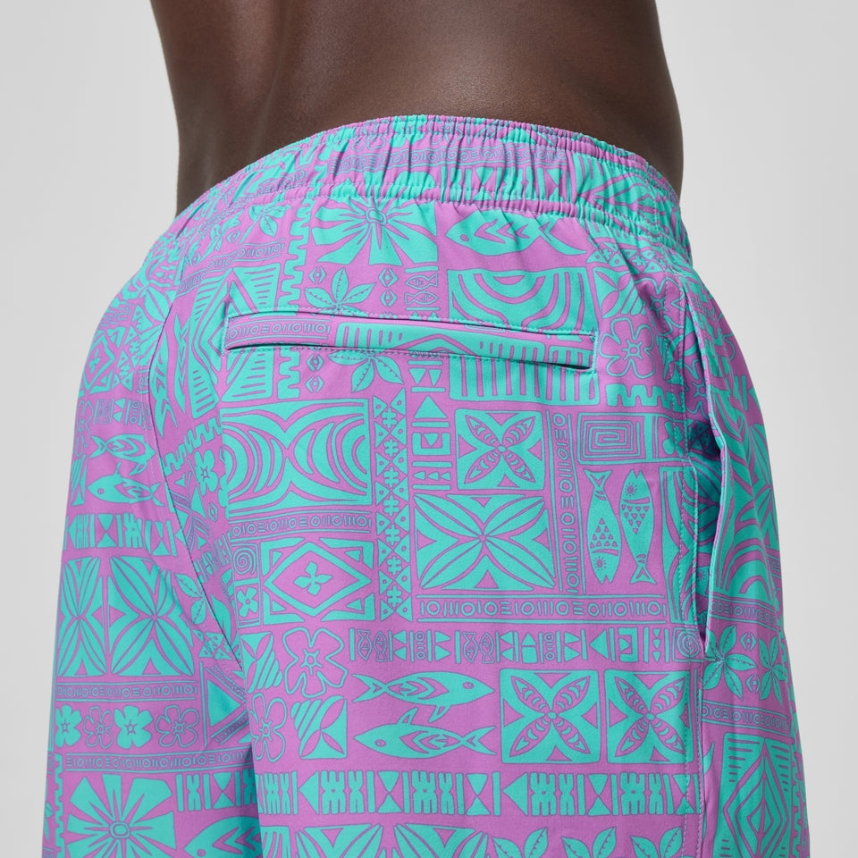 Speedo Printed 14'' Redondo Edge Swim Shorts Pink/Blue