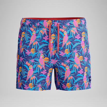 Speedo Mens Printed 14'' Redondo Edge Swim Shorts Blue/Pink