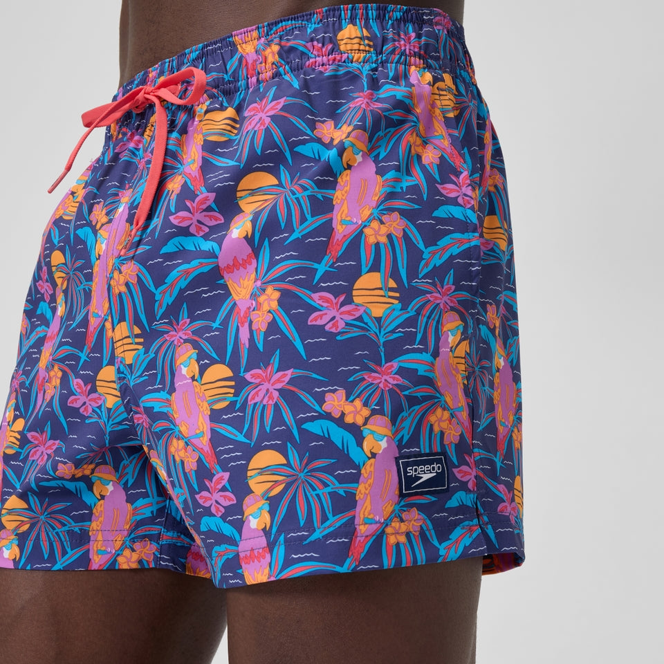 Speedo Mens Printed 14'' Redondo Edge Swim Shorts Blue/Pink