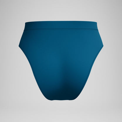Speedo Solid Hi Waist Bikini Bottom Dark Teal