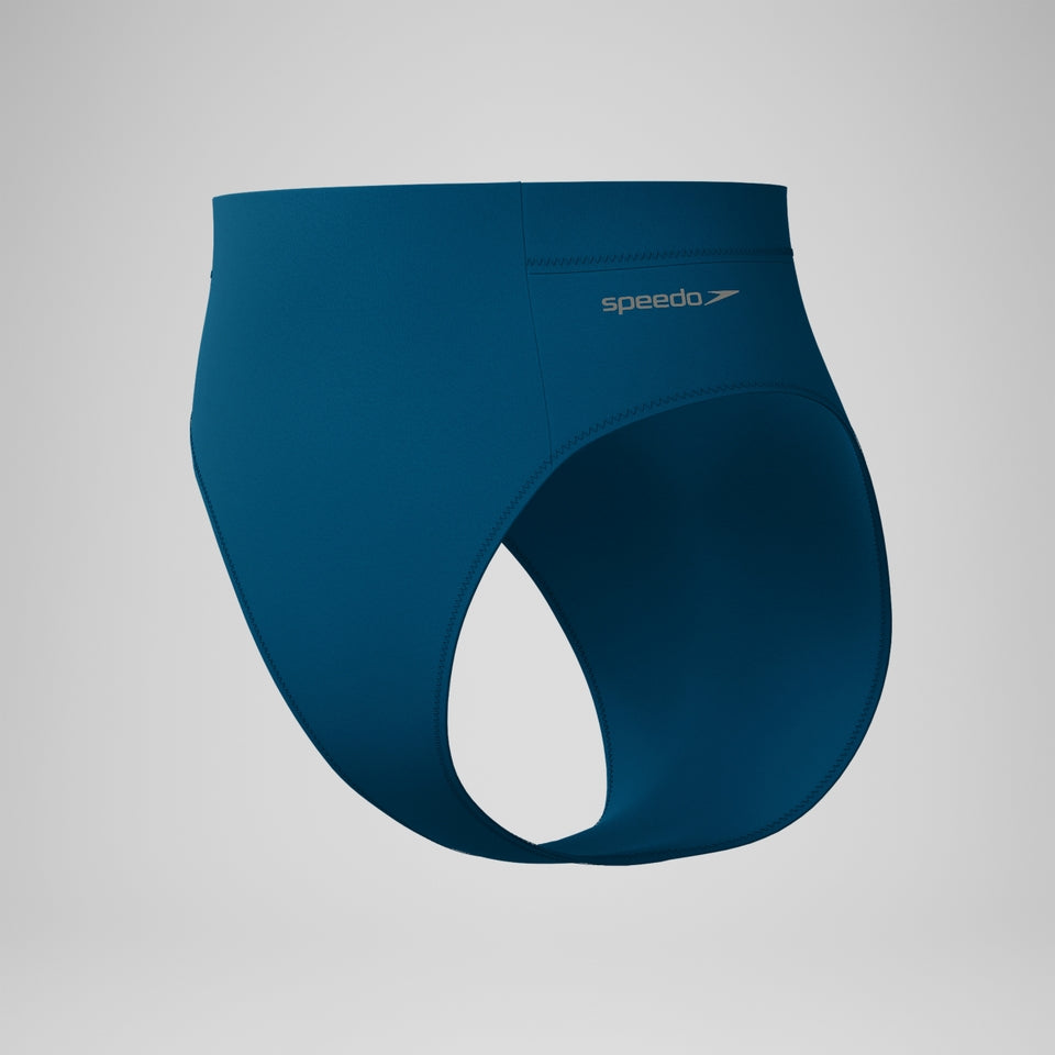 Speedo Solid Hi Waist Bikini Bottom Dark Teal