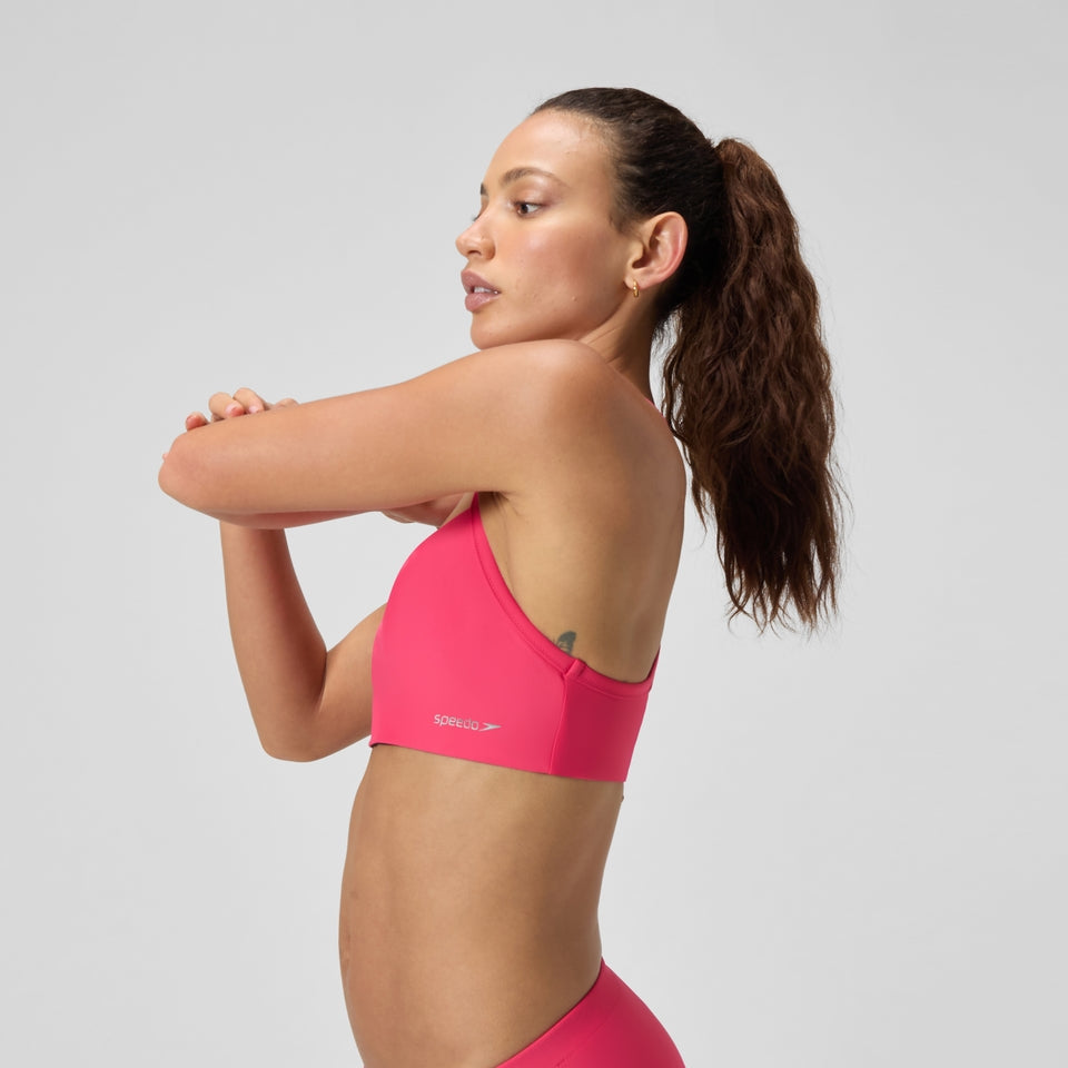 Speedo Solid Racerback Bikini Top Pink