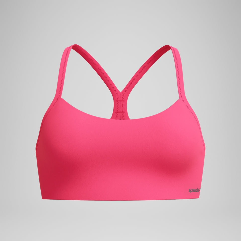 Speedo Solid Racerback Bikini Top Pink